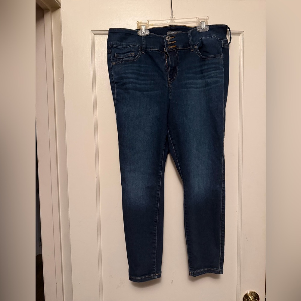 Torrid High Rise Dark Blue Jeans